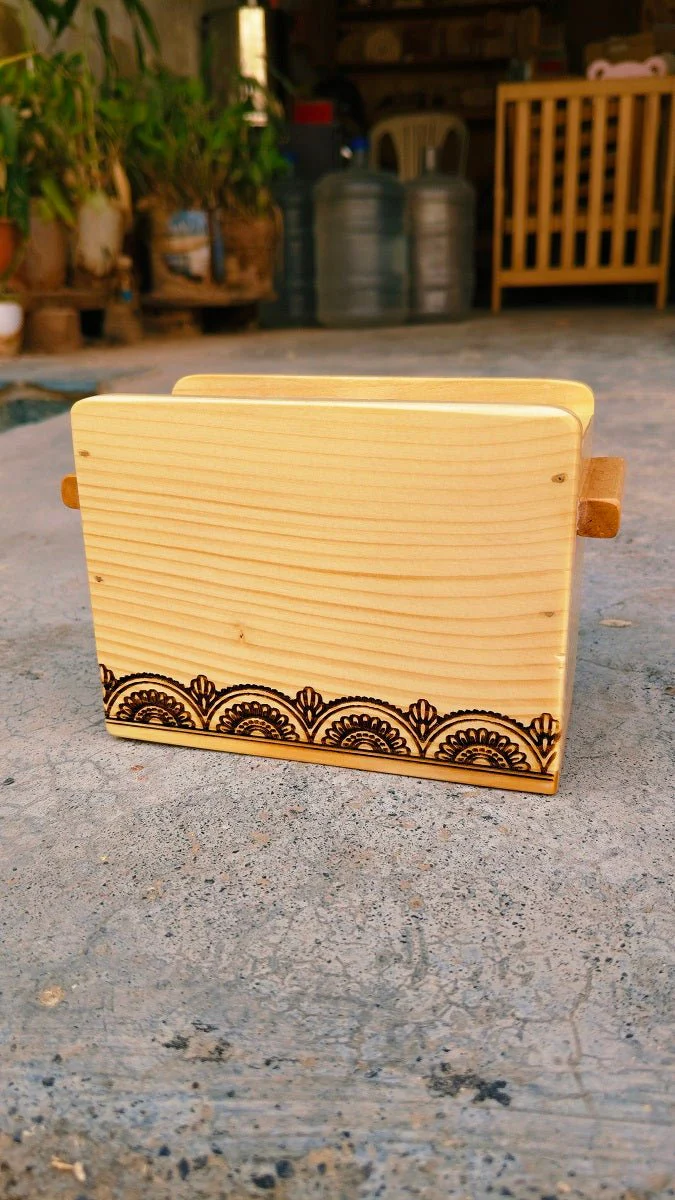 Wooden Cutlery Holder | Natural Kitchen Organiser - Image 2