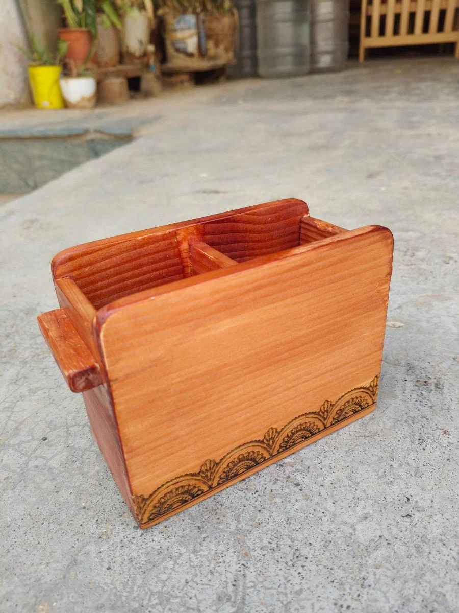 Wooden Cutlery Holder | Natural Kitchen Organiser - Image 8