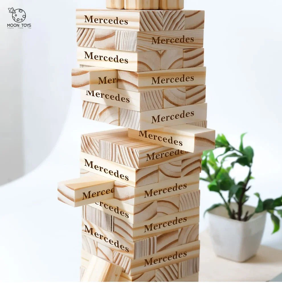 Customised Wooden Jenga Game Tower – Classic Stack & Pull Game for Kids & Adults - Image 2