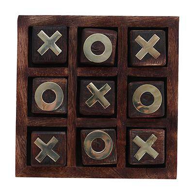 Wooden Noughts and Crosses | TIK Tak Toe Pedagogical Board Dark Finish - Image 6