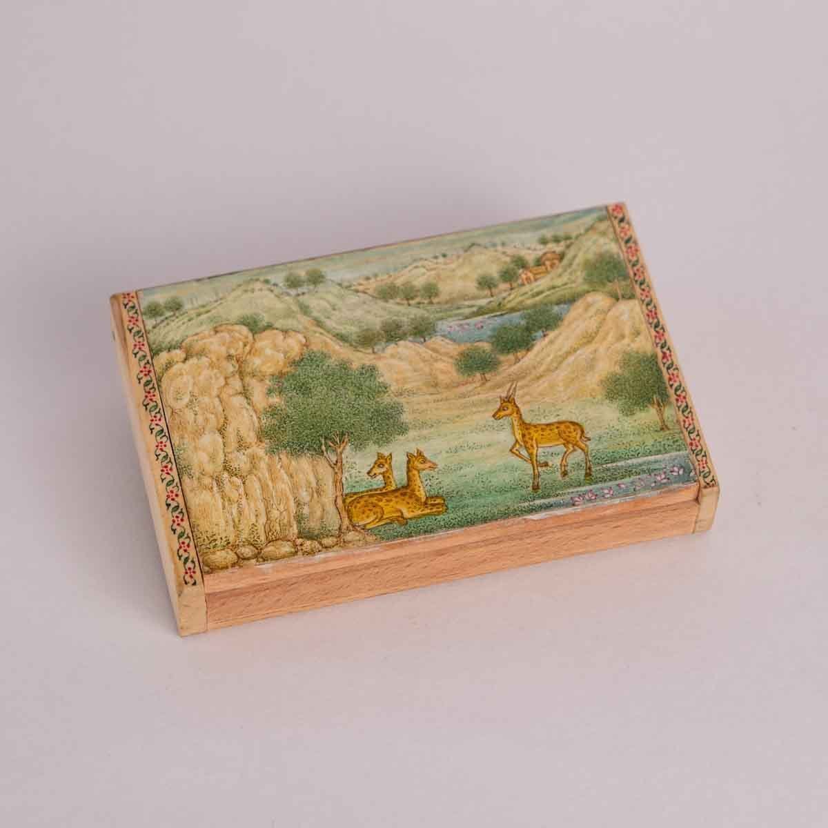 Wooden Pen Drive Box Set With Hand Painted Miniature Art