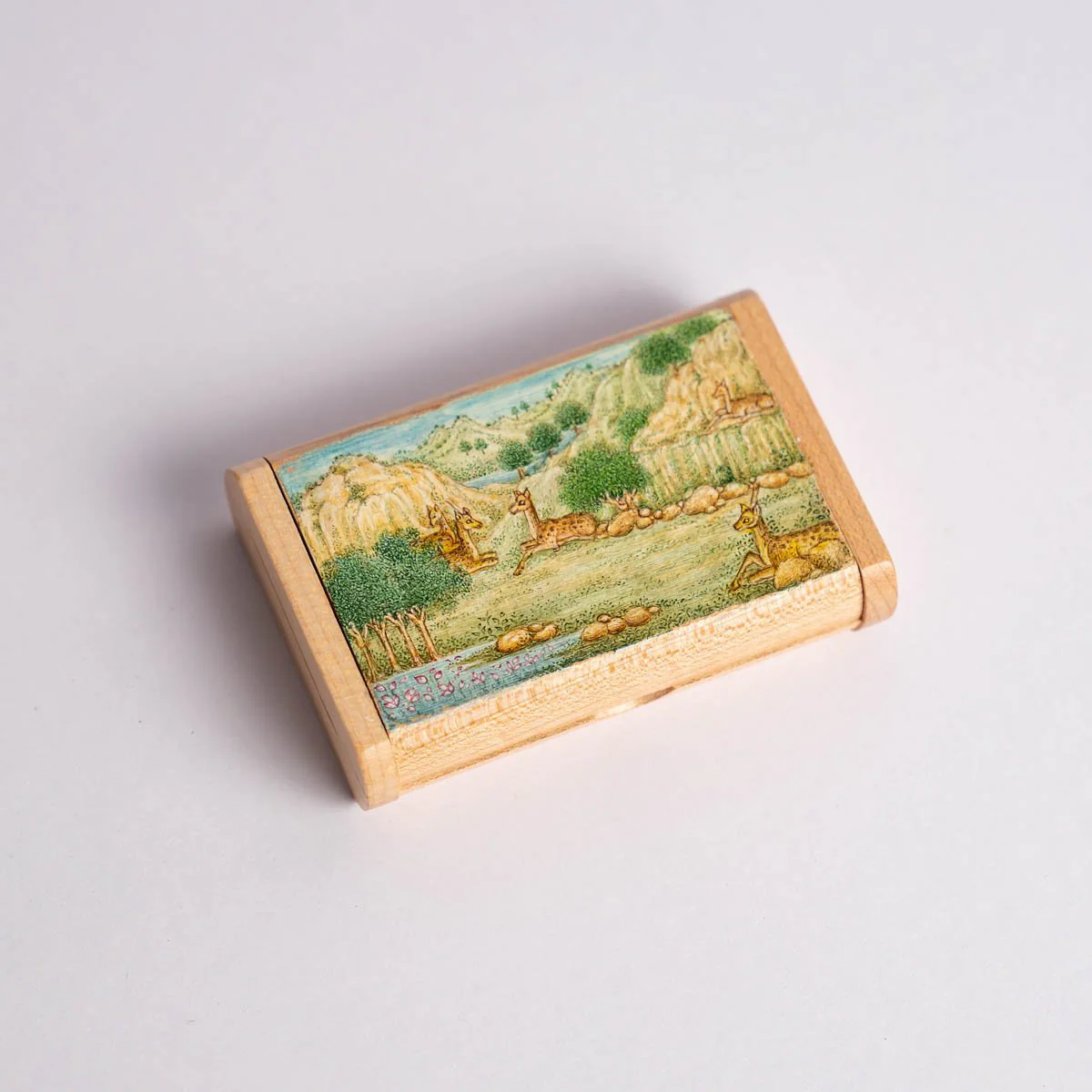 Wooden Pen Drive Box set with Hand Painted Miniature Art