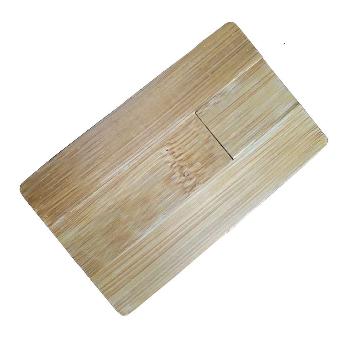 Wooden Pen Drive With Hand Painted Lotus And Leaves - Image 2