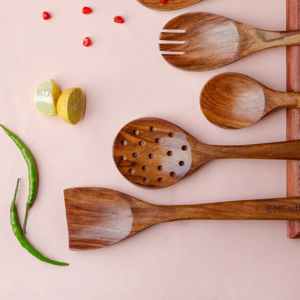 Wooden Kitchen Tools | Premium Cooking & Serving Set - Image 8