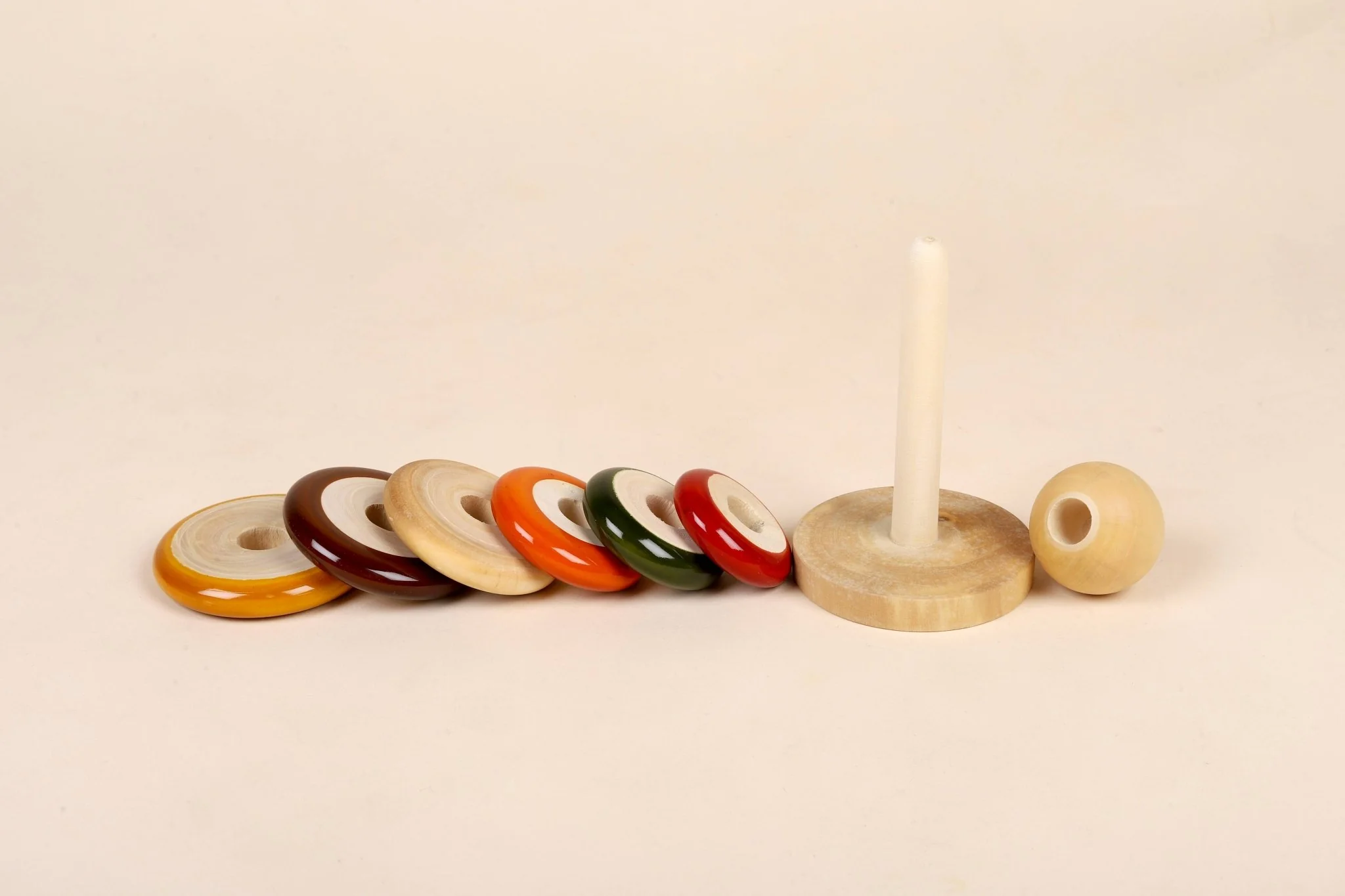 Wooden Ring Stacker | Handcrafted, Eco-Friendly Montessori Toy - Image 3