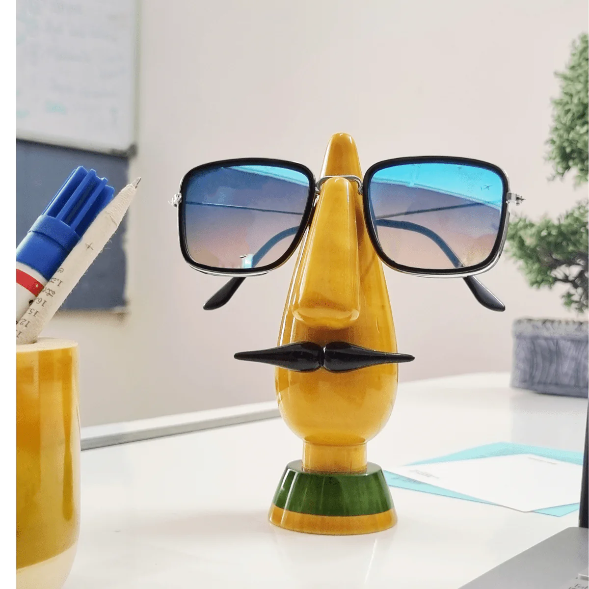 Male Wooden Spectacle Holder | Handcrafted Eyeglass Stand - Image 2