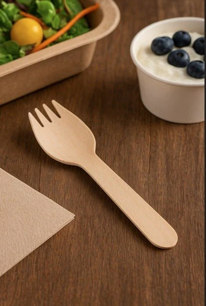 Wooden Spork | Eco-Friendly Sugarcane Spork - Image 4