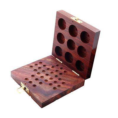 Wooden Tic Tac Toe & Solitaire Board Game | Travel Board Game - Image 11