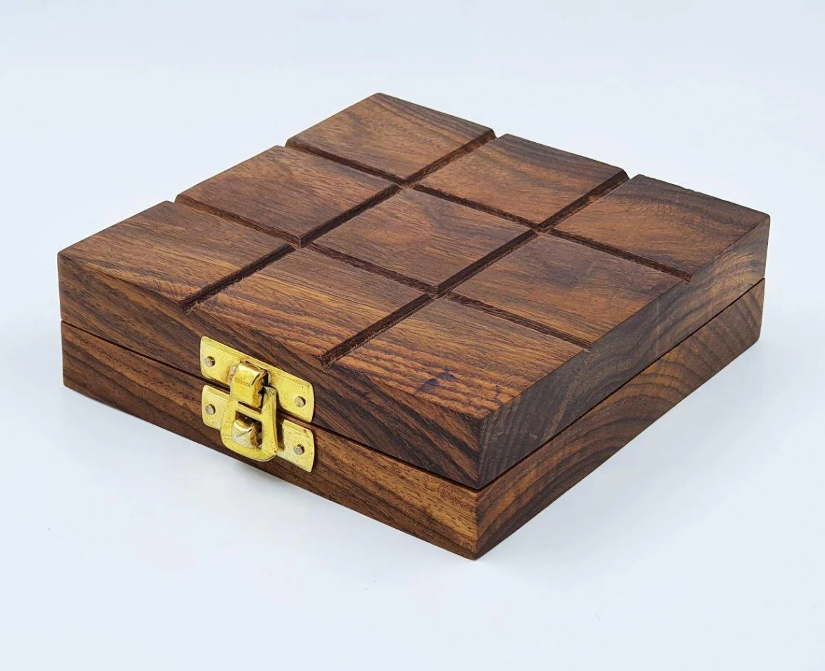 Wooden Tic Tac Toe & Solitaire Board Game | Travel Board Game - Image 4