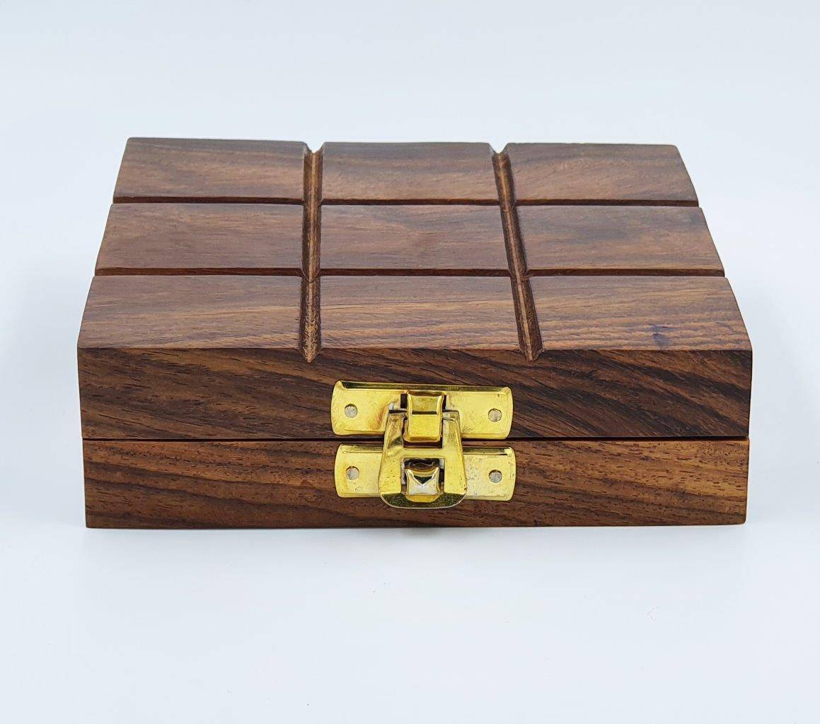 Wooden Tic Tac Toe & Solitaire Board Game | Travel Board Game - Image 3