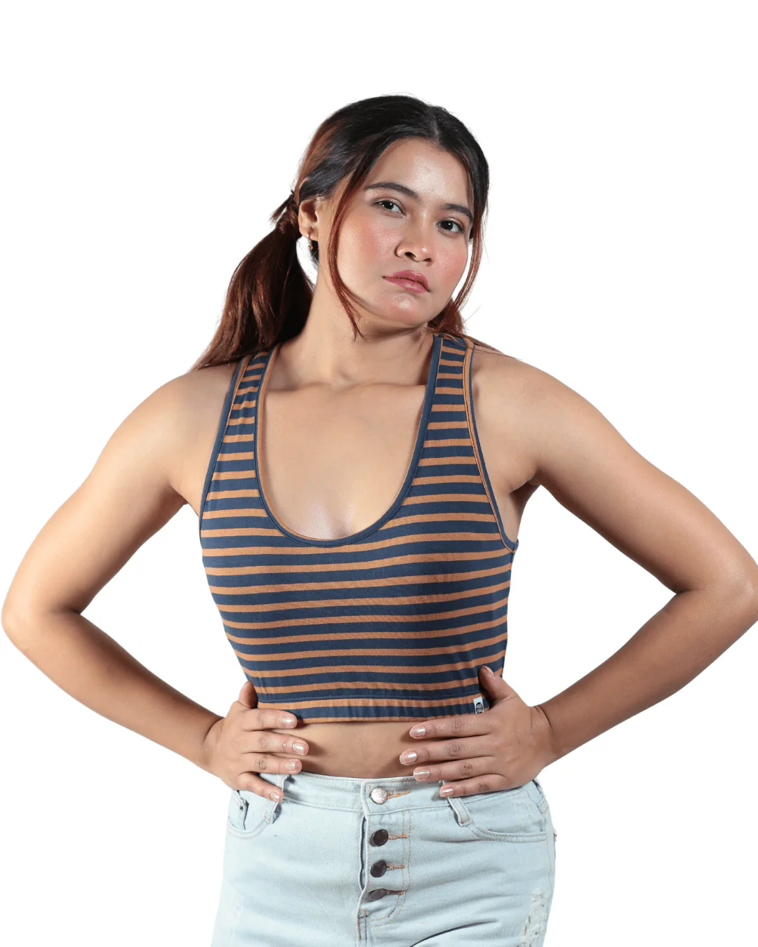 Woodland Striped Bralette | Handcrafted Sustainable Cotton Bralette