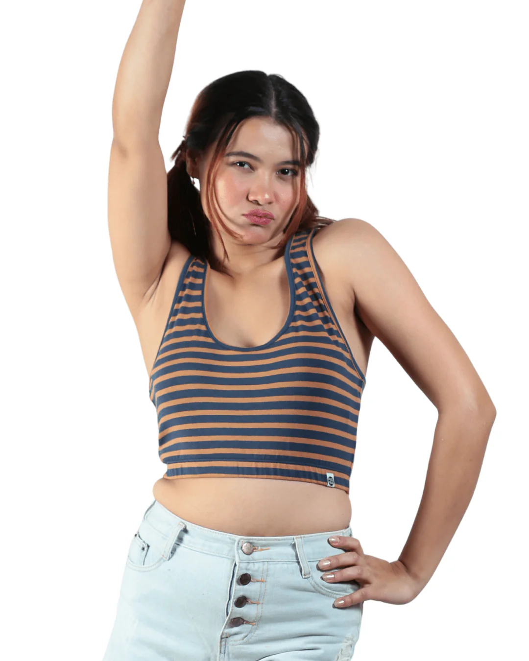 Woodland Striped Bralette | Handcrafted Sustainable Cotton Bralette - Image 6