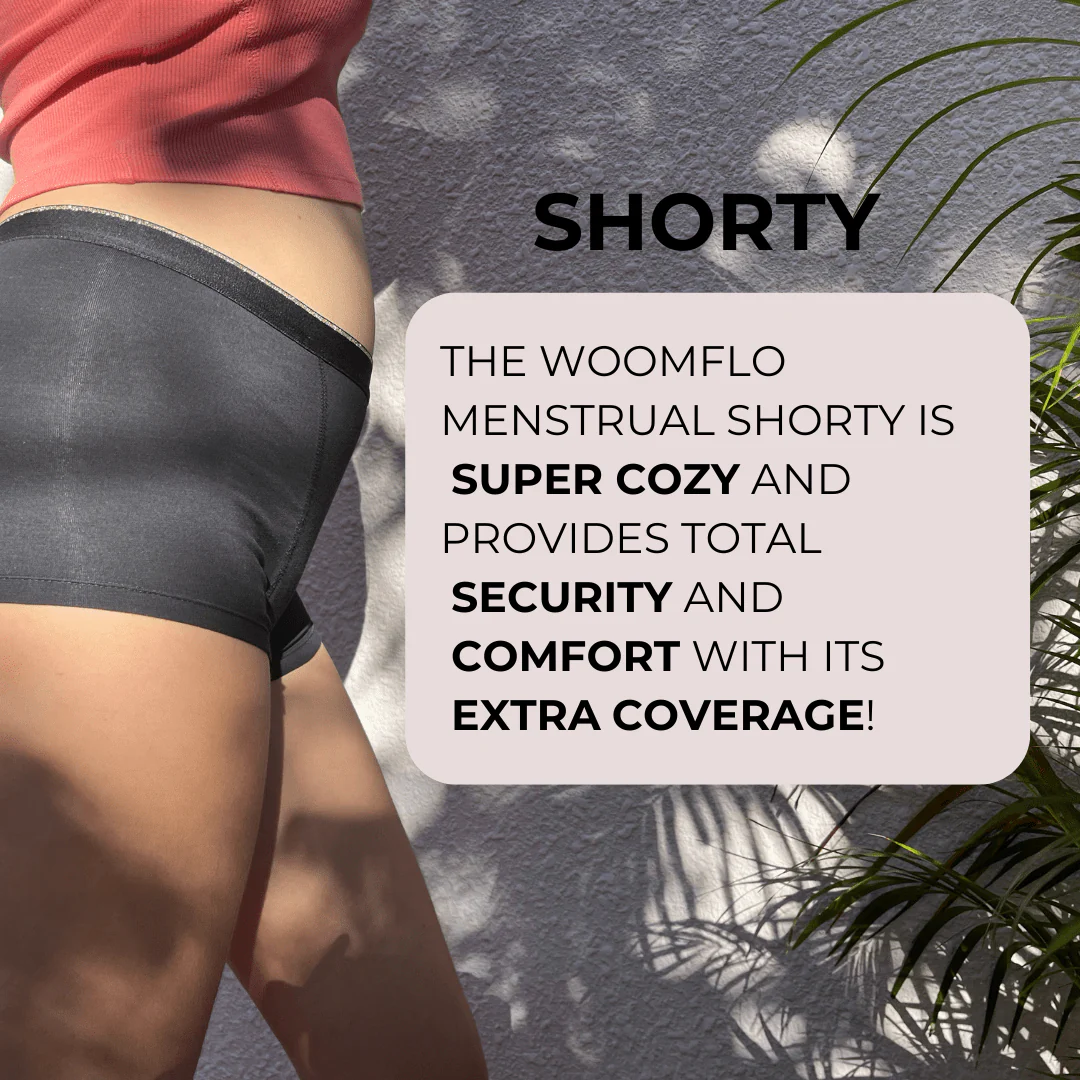 Shorty Medium Flow Period Panty – Reusable Sanitary Shorts | Leak-Proof & Comfortable - Image 2