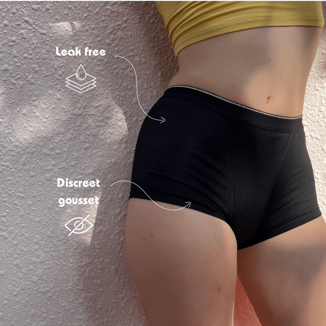 Shorty Medium Flow Period Panty – Reusable Sanitary Shorts | Leak-Proof & Comfortable - Image 6