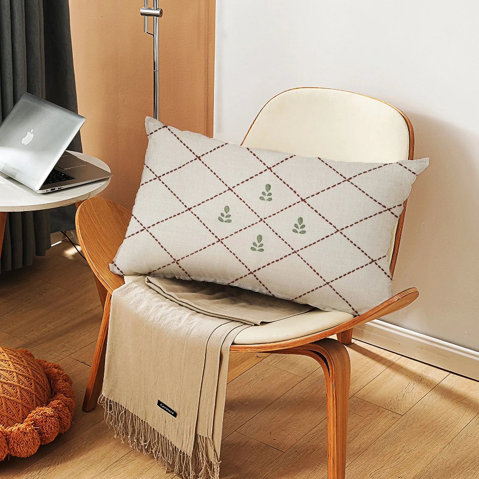 Xewali Cushion Cover | Hand-Embroidered Cotton Decorative Cushion - Image 5