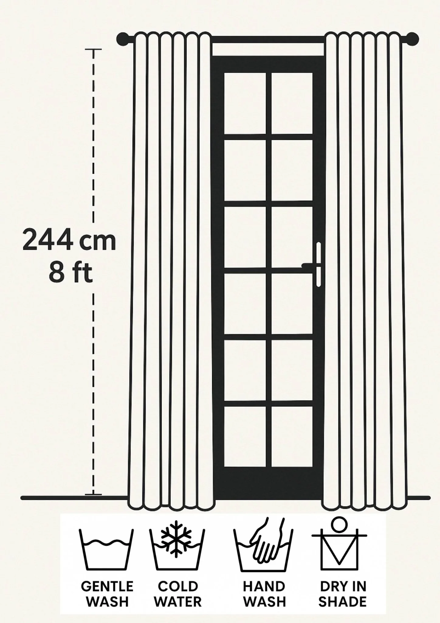 White Hand Embroidery Semi Sheer Curtain - Image 8