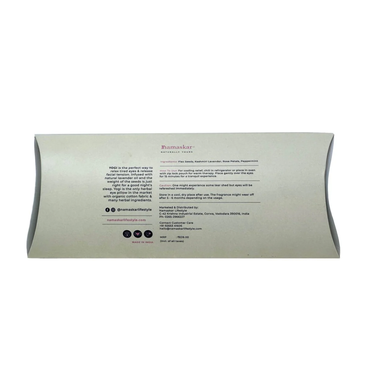 Yogi | Flaxseed Eye Pillow | Herbal Eye Pillow - Image 10