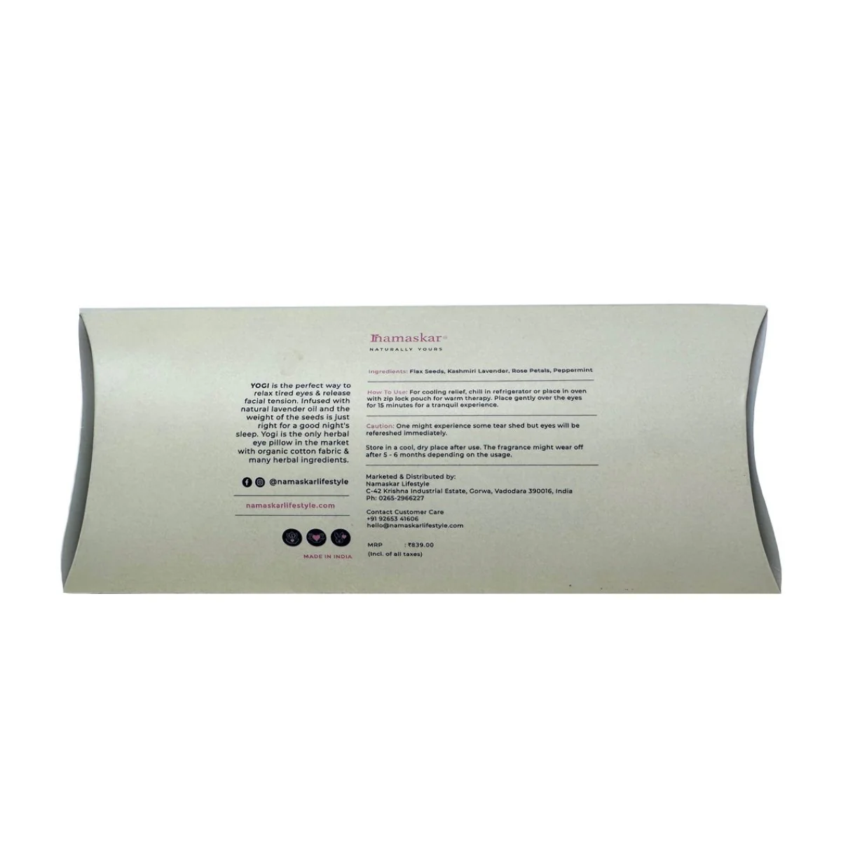 Yogi | Flaxseed Eye Pillow | Herbal Eye Pillow - Image 15
