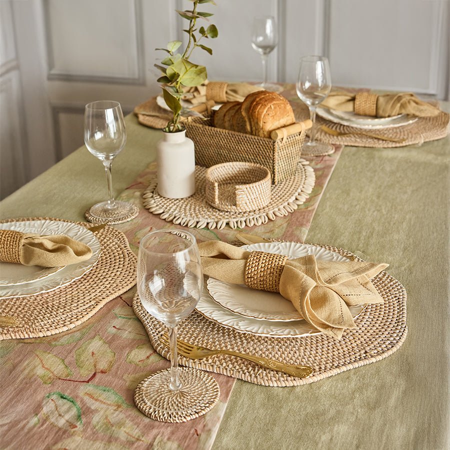 Timeless Rattan Zibo Oval Shell Placemat - Image 2