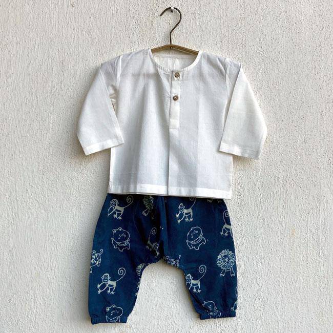 Zoo Bag - Zoo And White Kurta with Zoo Pants - Image 4
